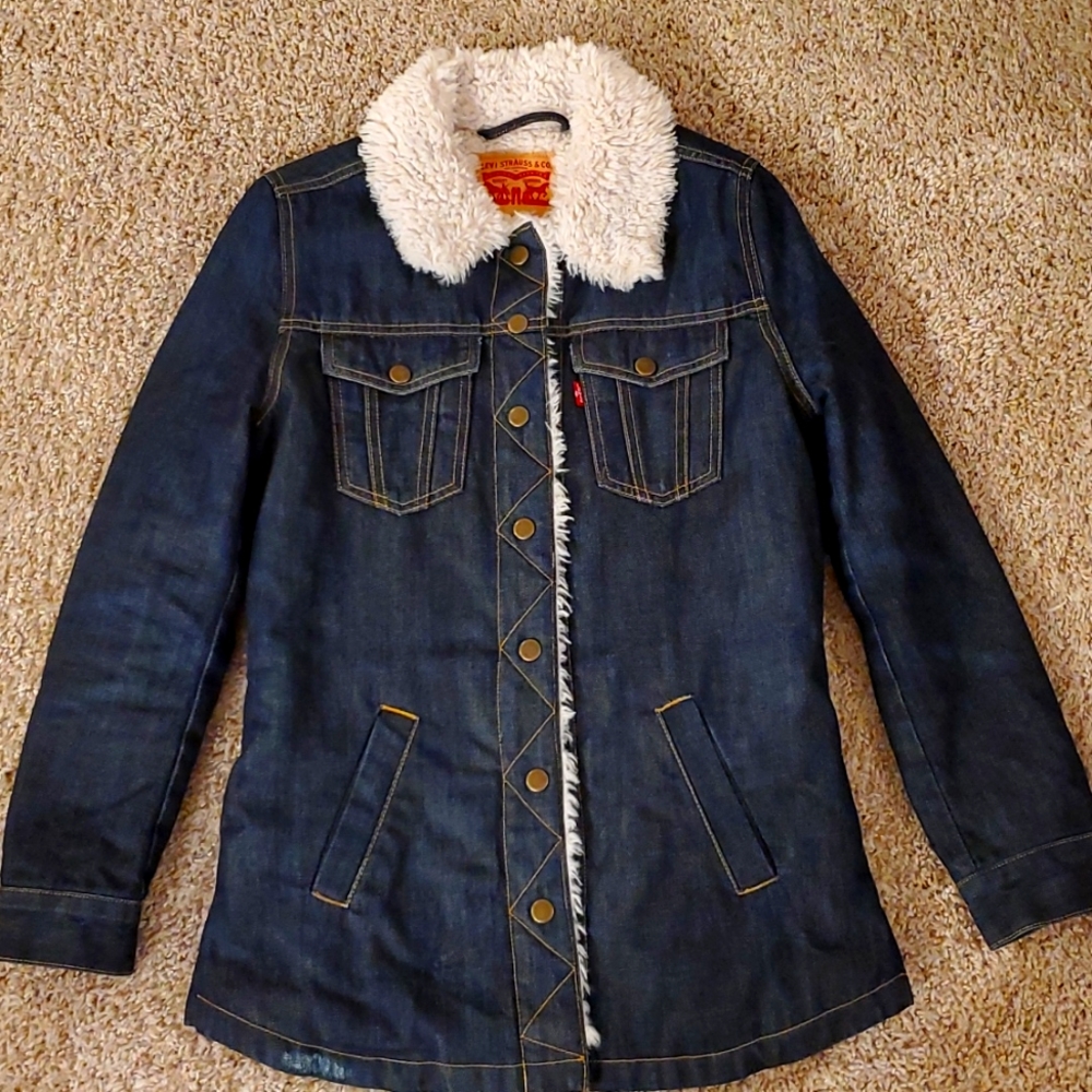 Levi's Long Sherpa Denim Jacket